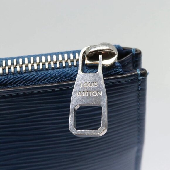 LOUIS VUITTON Epi Pochette Jules GM Clutch Bag Blue - Picture 8 of 16